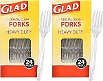 2 x 24 Count Glad Crystal Clear Heavy Duty Forks $3.27