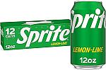 12pk 12 fl oz Sprite Lemon Lime Soda Soft Drinks $4.34