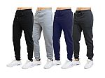 BLUE ICE 3-Pack Men's Fleece-Lined Joggers With Zipper Pockets $20 and more