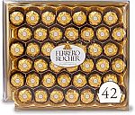 2-pack 42 Count Ferrero Rocher Gourmet Hazelnut Milk Chocolate Gift Box $21