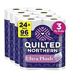 Quilted Northern Toilet Paper, Ultra Plush, 24 Mega Rolls, Bath Tissue $17.08