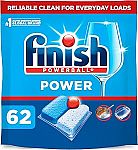 62-Count Finish Power Dishwasher Pods $6.77