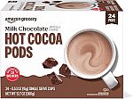 24 Count Amazon Grocery, Milk Chocolate Hot Cocoa Pods $6.66