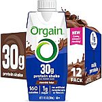 12-Pk 11-Oz Orgain 30g High Protein Dairy Shake $13.47