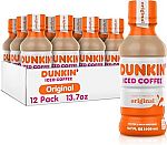 12-pack 13.7 fl oz Dunkin Donuts Iced Coffee, Original $20 and more