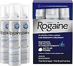 3-Pk 2.11oz Men's Rogaine 5% Minoxidil Foam for Hair Loss & Hair Regrowth $35