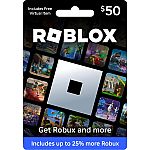 Sam's Club Members: $50 Roblox Gift Card (Physical) $27