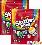 2-Pk 5.5-Oz SKITTLES POP'd Originals Freeze Dried Candy $3.69