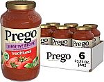 6 Count Prego Traditional Sensitive Recipe Low FODMAP Pasta Sauce, 23.75 Oz Jar $9.56