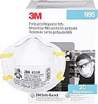 2 x 20-Pack 3M Particulate Disposable Respirator 8210, N95 $22.56