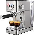 NutriChef 20-Bar Espresso Maker With Milk Frother $68