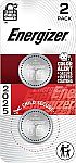 2-Pack Energizer CR2025 3V Lithium Batteries $2.13