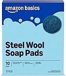 10 Count Amazon Basics Steel Wool Soap Pads $1.70