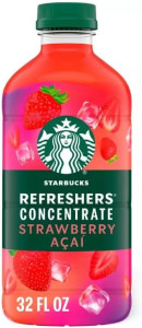 32-Oz Starbucks Refreshers Concentrate (Strawberry Acai) $6.99