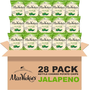 28-Pack 1.375-Oz Miss Vickie's Kettle Cooked Potato Chips (Jalapeno) $11.88
