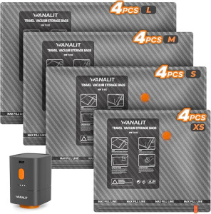 16-Pack Vacuum Bags for Travel with Wireless Pump $20