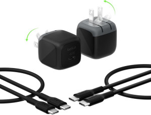 Belkin 45W Compact USB C Charger Block (2-pack + 2 Cables) $28