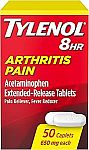 50-Ct Tylenol 650mg Pain Relief Extended-Release Tablets $4