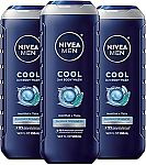 3-ct 16.9-oz Nivea Men Cool Body Wash with Icy Menthol $8