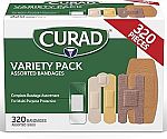 320-Count CURAD Assorted Bandages Bulk Variety Pack $6.67