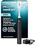 Philips Sonicare 4100 Rechargeable Electric Toothbrush (Black, HX3681/24) $29.99