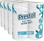 24 Count Family Mega Rolls Presto! 2-Ply Ultra-Soft Toilet Paper $13