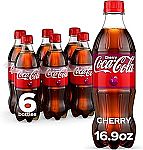 6-pack 16.9 fl oz Coca-Cola Coke Cherry Soda or Sprite $3.84