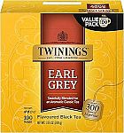 100 Count Twinings Earl Grey Black Tea Individually Wrapped Bags $7.83