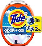 4 x 45 Count Tide Odor Defense + Oxi Laundry Detergent Pacs $42