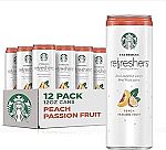 12 Pack 12 Fl Oz Starbucks Refreshers, Peach Passion Fruit $17