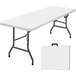 Jopath 6 Foot Folding Table,White Plastic Folding Table $28