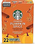 22 Count Starbucks K-Cup Coffee Pods (Pumpkin Spice) $8