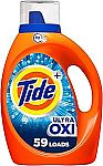 84-Oz Tide Ultra Oxi Boost Liquid Laundry Detergent (59 Loads) (4X for $24.50)