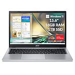 Acer Aspire 3 15.6" FHD Touch Laptop (Ryzen 5 7520 16GB 1TB Refurbished) $243.65