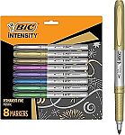 8 Count BIC Intensity Metallic Permanent Markers, Fine Point $5.62