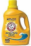 105 Fl Oz ARM & HAMMER Liquid Laundry Detergent, Clean Burst Fresh $4.88