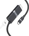 3' Anker Nano USB-C to HDMI Cable Adapter w/ 140W PD Charging $9.99