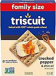 12.5 Oz Triscuit Cracked Pepper & Olive Oil Whole Grain Wheat Crackers $2.35