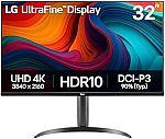 LG 32UR550K-B 32" Ultrafine 4K Monitor $249.99