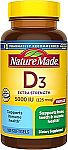 180-Count Nature Made Vitamin D3 125 mcg 5000 IU Softgels (180-Day Supply) $7.57