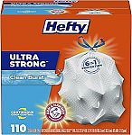 110-Ct 13-Gal Hefty Ultra Strong Tall Kitchen Trash Bags $10