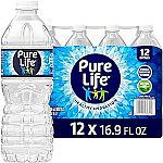 12-pack 16.9 fl oz Pure Life Purified Water Bottles $2.36
