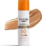2.5 Oz Eucerin Sun Tinted Age Defense Face Sunscreen Lotion $11