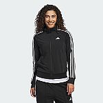 adidas women Primegreen Essentials Warm-Up Slim 3-Stripes Track Jacket $12.60