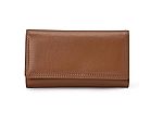 Amazon Essentials Womens Long Flap Continental Leather Wallet $7.99