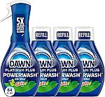 Dawn Powerwash Gain Original Dish Spray, 1 Starter Kit + 3 Refills, 64 Fl Oz $13