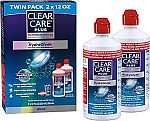 2-Ct 12 Oz Clear Care Plus Cleaning Solution with Lens Case $7.20