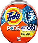 4 x 57 Count Tide 4-n-1 Ultra Oxi PODS Laundry Detergent Pacs $44