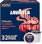 32 Count Lavazza Dolcevita Classico, Single-Serve Keurig K-Cup Pods $11.19