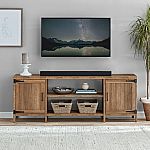 Mainstays Farmhouse TV Stand for TVs up to 70", Rustic Weathered Oak $54.50
